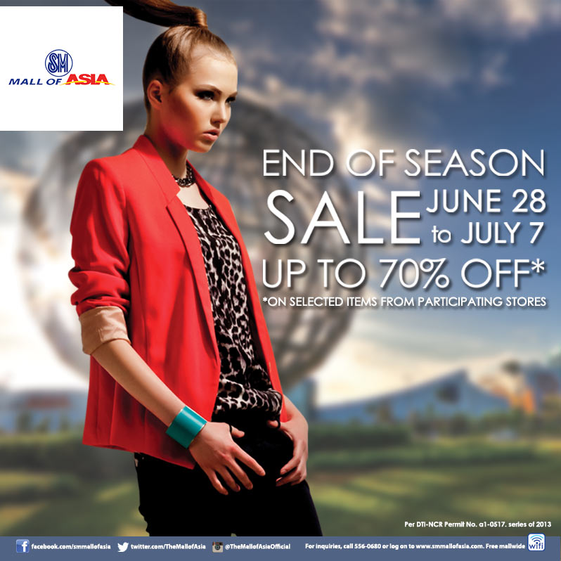 SM Mall of Asia End of Season Sale June - July 2013