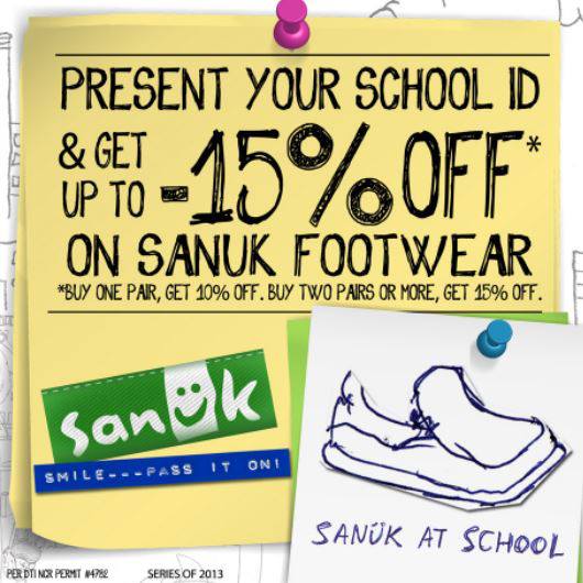 Sanuk Student Promo June 2013