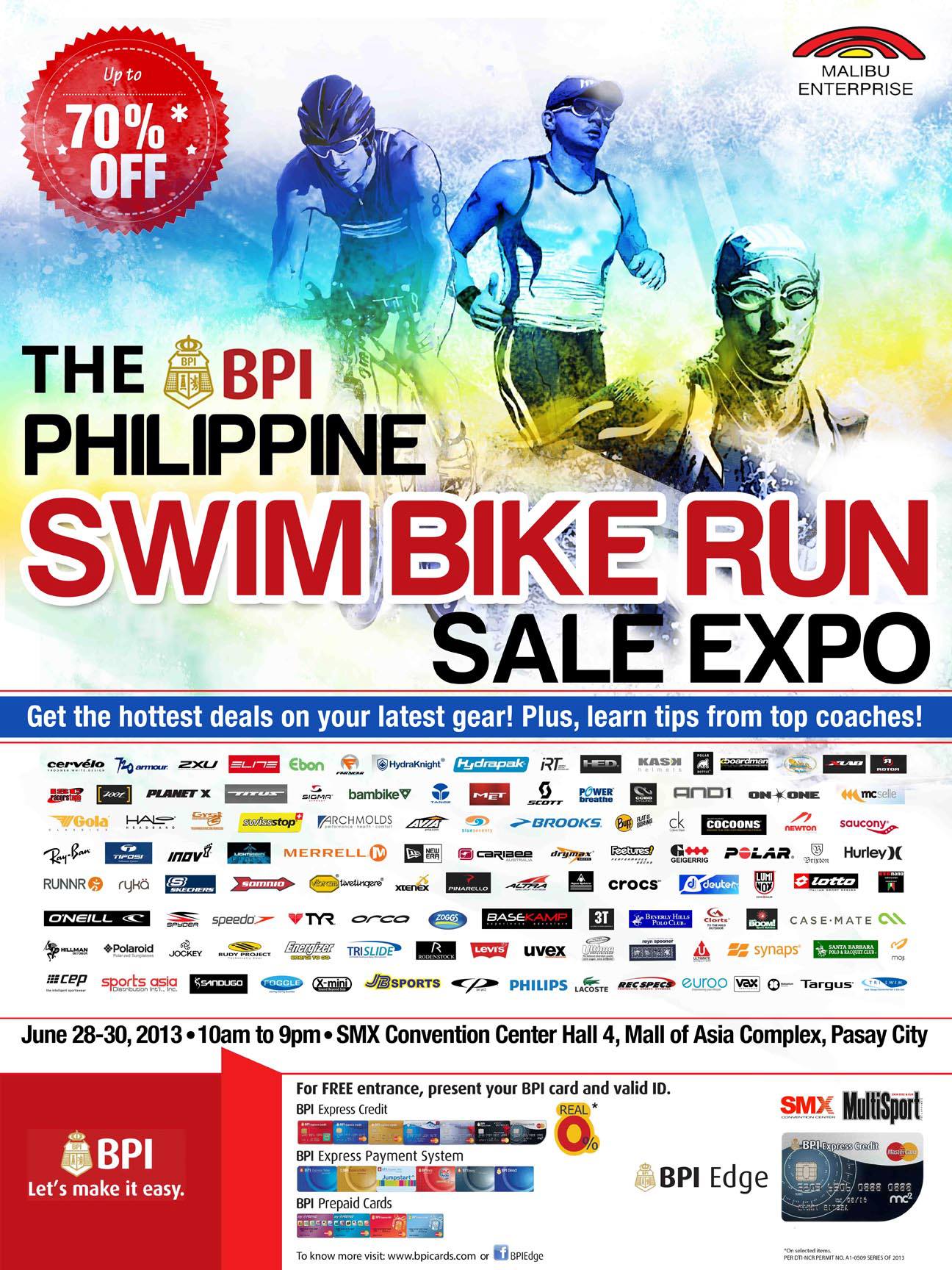 The Philippine Swim Bike Run Sale Expo @ SMX Convention Center June 2013