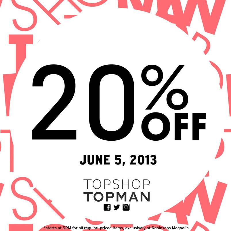 Topshop Sale @ Robinsons Magnolia June 2013