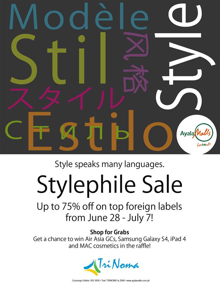 Trinoma Stylephile Sale June - July 2013