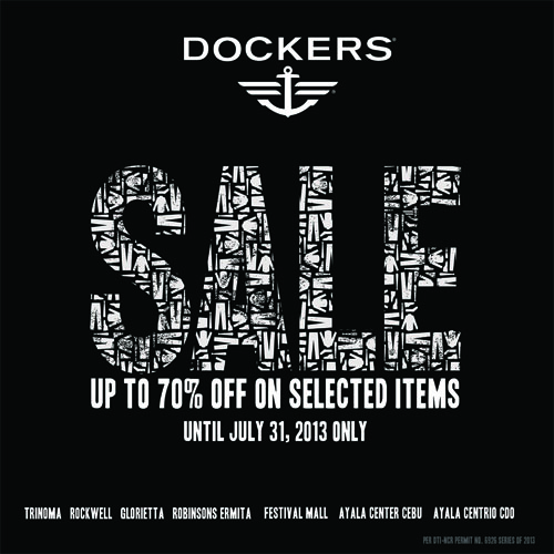 Dockers End of Season Sale July 2013