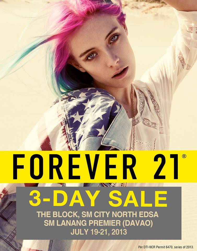 Forever 21 Sale @ SM City North Edsa & SM Lanang Premier Davao Jully 2013