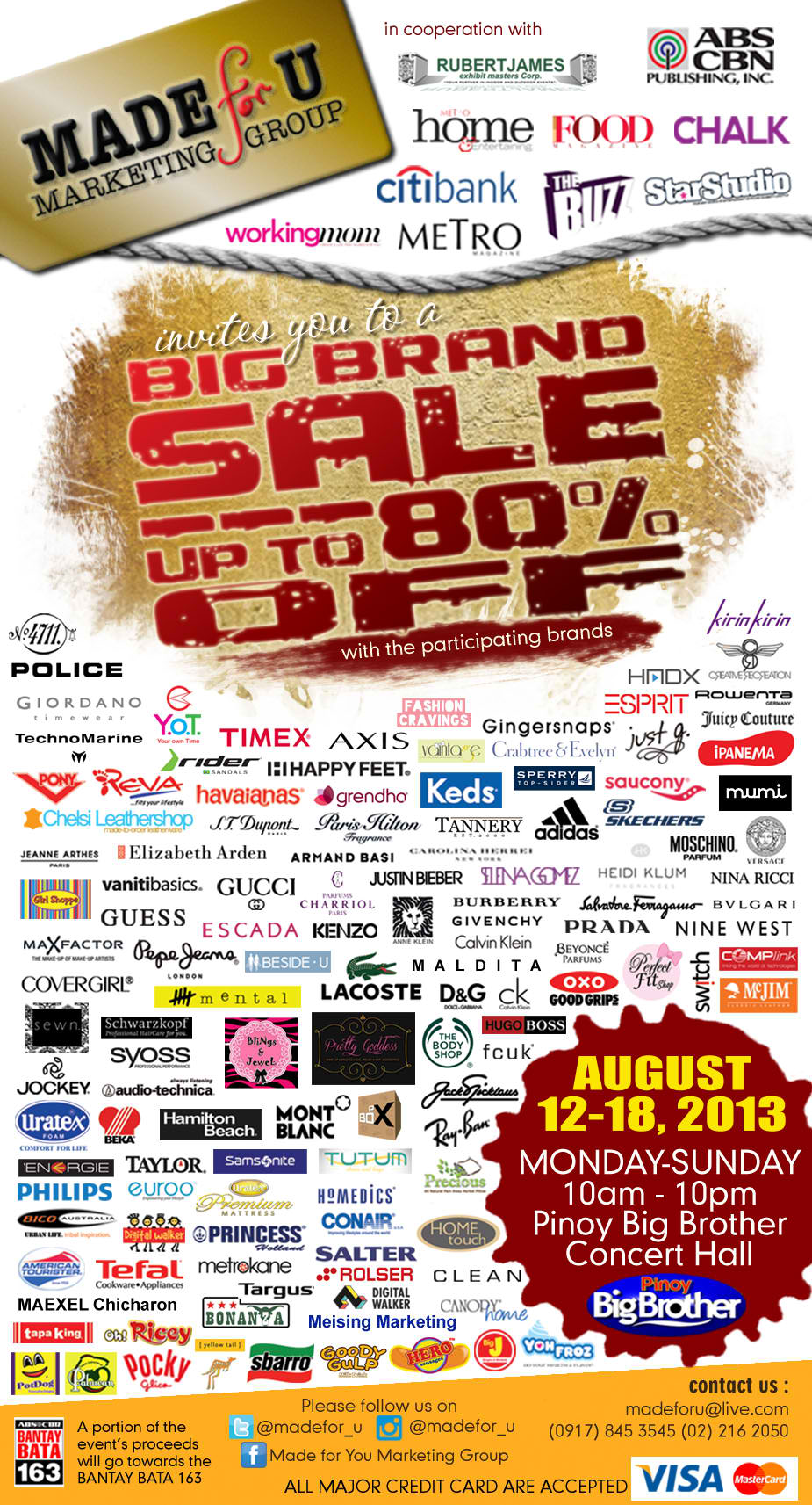 Big Brand Sale @ Pinoy Big Brother Concert Hall August 2013
