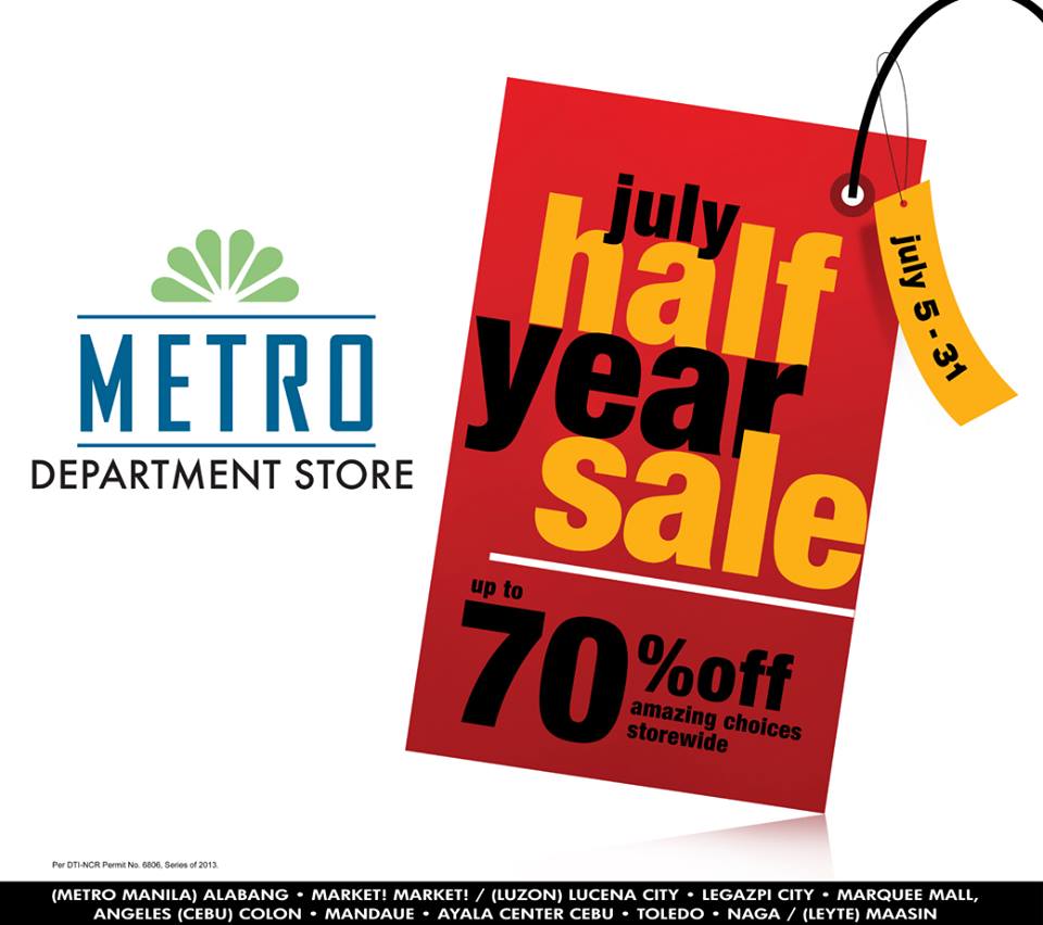 Metro Department Store July Half Year Sale July 2013