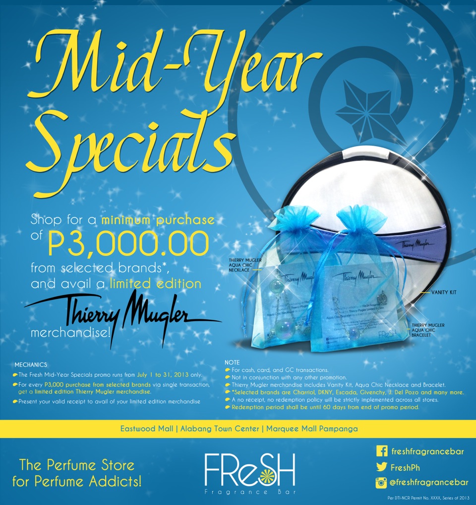 Fresh Fragrance Bar Mid Year Specials July 2013