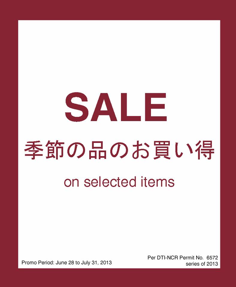 Muji Sale June - July 2013