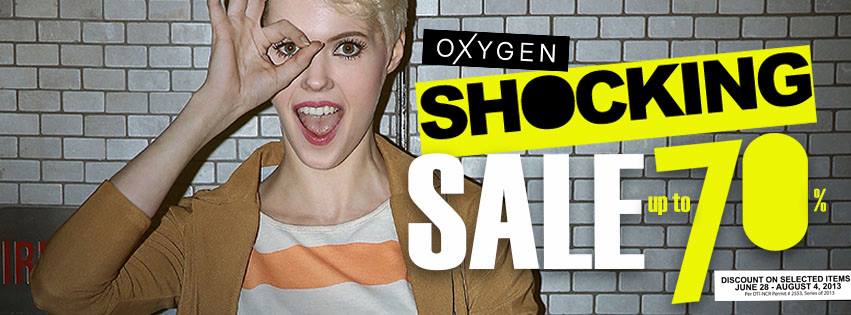 Oxygen Shocking Sale June - August 2013