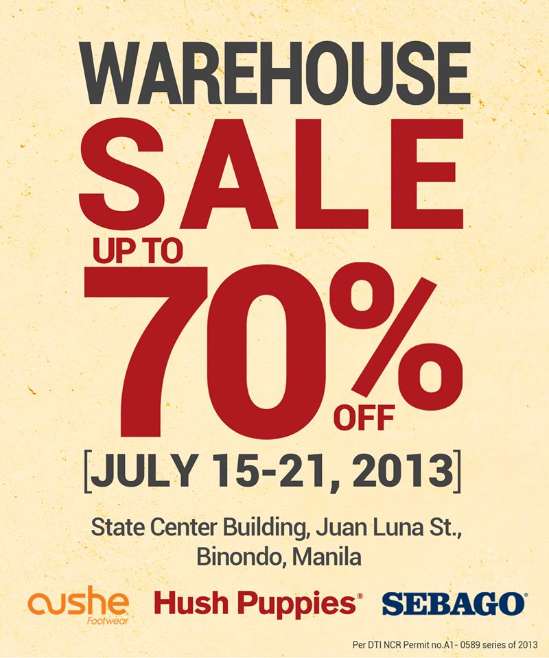 Sebago, Hush Puppies, Cushe Warehouse Sale @ State Center Building July 2013