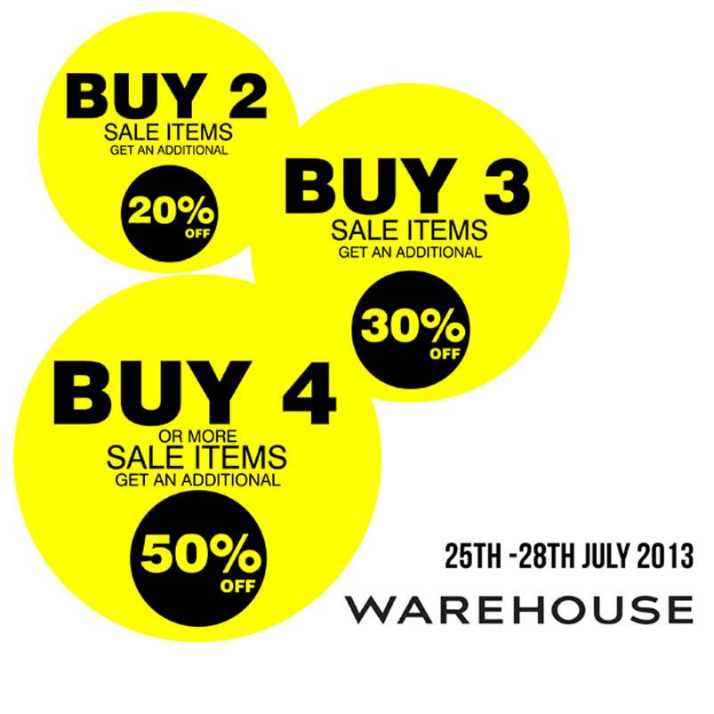 Warehouse End of Season Sale Promo July 2013