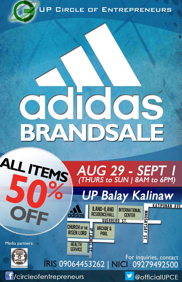 Adidas Brand Sale @ UP Balay Kalinaw August  - September 2013