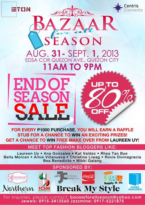 Bazaar For All Season @ Eton Centris August - September 2013