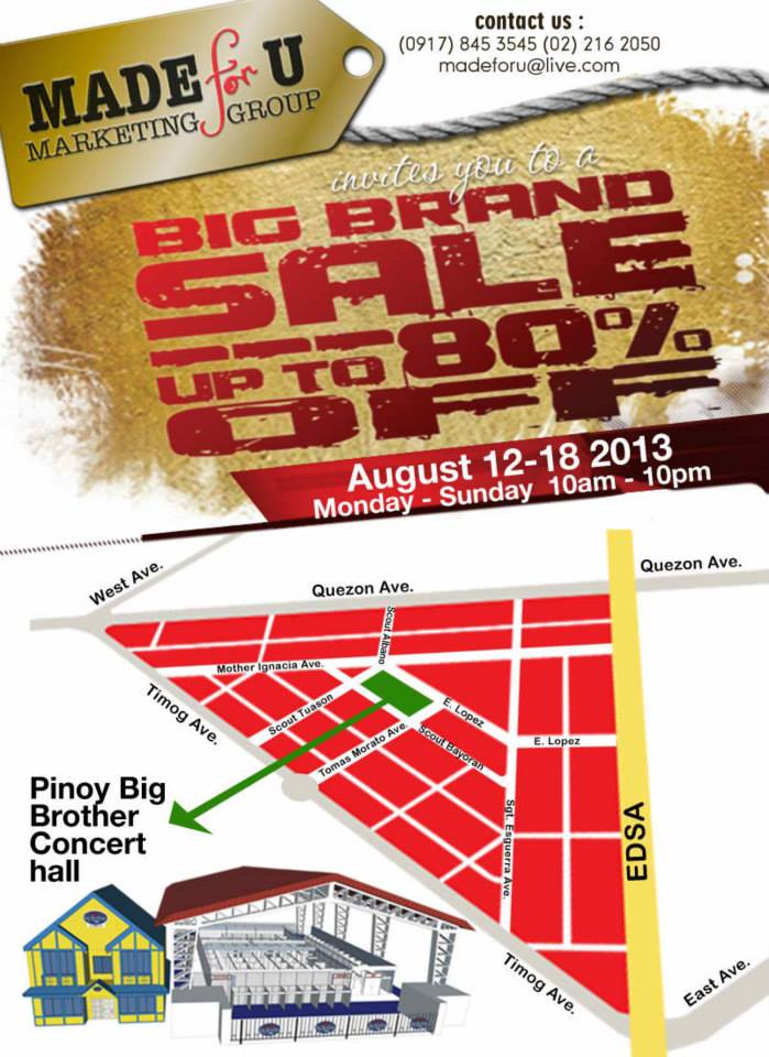 Big Brand Sale @ PBB Concert Hall Location