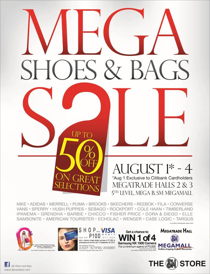 Mega Shoes & Bags Sale @ SM Megatrade Hall August 2013