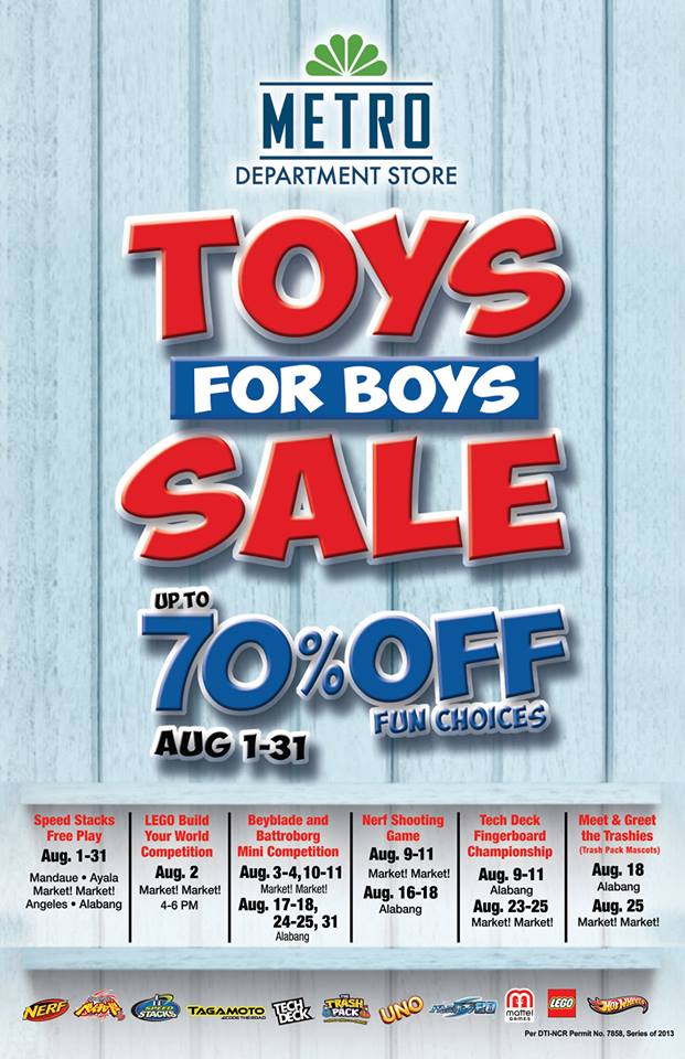 Metro Department Store Toys for the Boys Sale August 2013