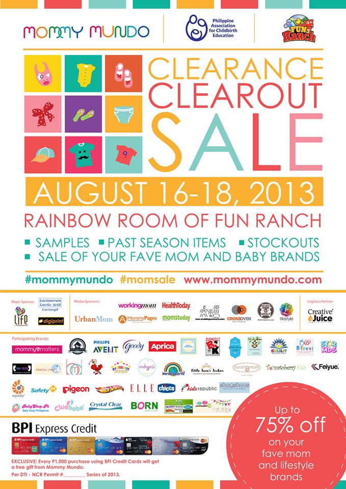 Mommy Mundo Clearance Clearout Sale @ Fun Ranch, Ortigas Center August 2013