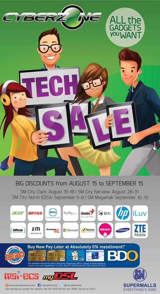 SM Cyberzone Tech Sale August - September 2013