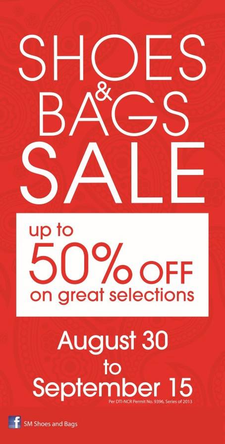 SM Shoes & Bags Sale August - September 2013