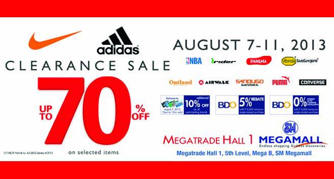 Sports Central Nike & Adidas Clearance Sale @ SM Megatrade Hall August 2013