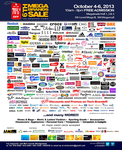 6th MegaBrands Sale @ SM Megatrade Hall October 2013