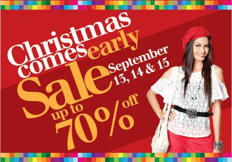 Araneta Center Christmas Comes Early Sale September 2013