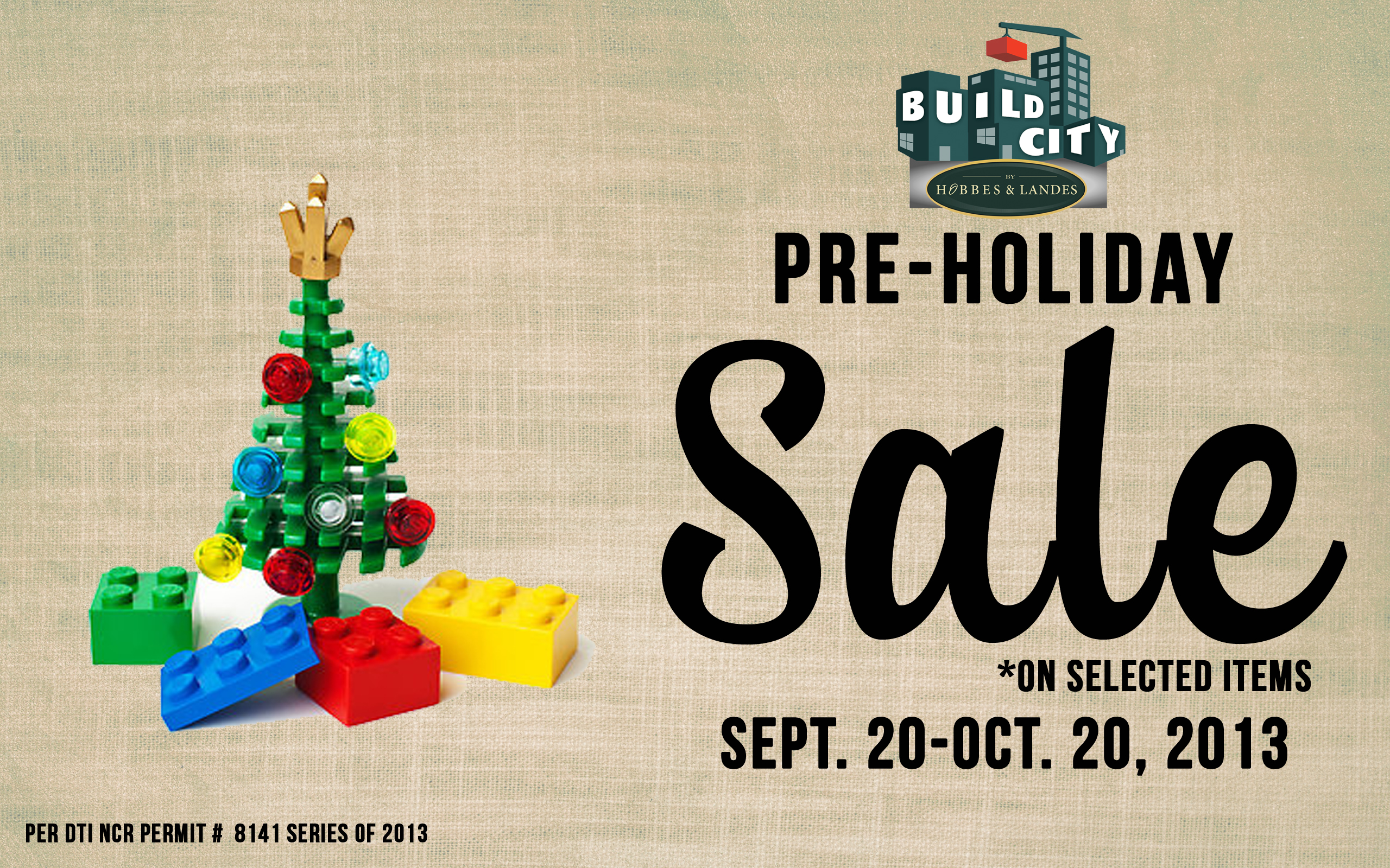 Build City Pre-Holiday Sale September - October 2013