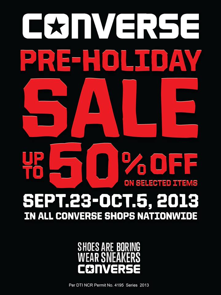 Converse Pre-Holiday Sale September - October 2013