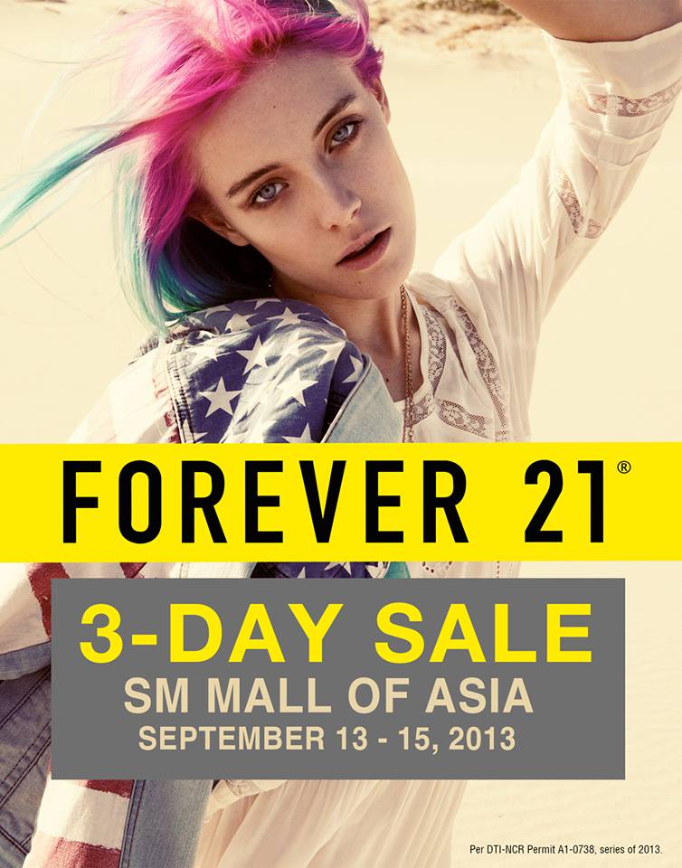 Forever 21 3-Day Sale @ SM Mall of Asia September 2013