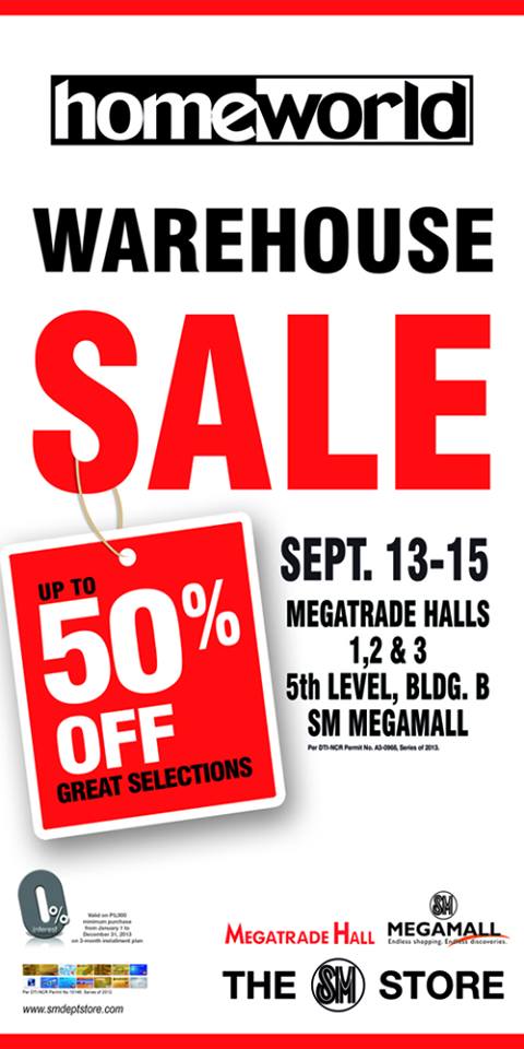 Homeworld Warehouse Sale @ SM Megatrade Hall September 2013