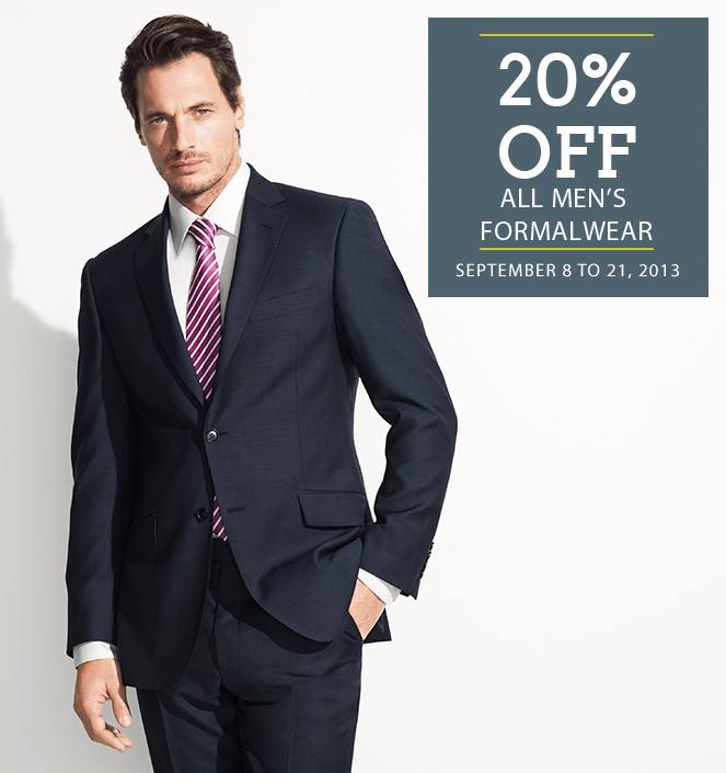 Marks & Spencer Men's Formalwear Sale September 2013