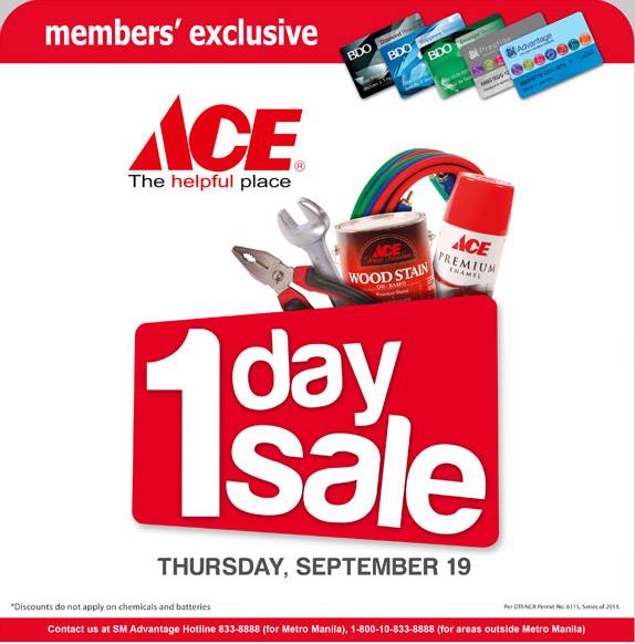 SMAC Members' Exclusive Sale @ Ace Hardware September 2013