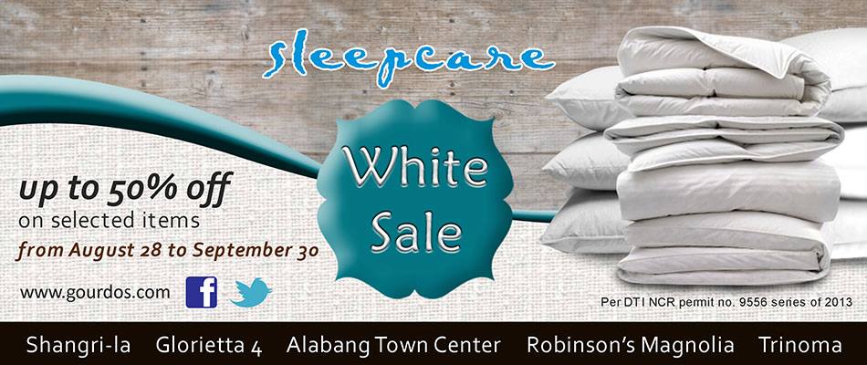 Sleepcare White Sale August - September 2013