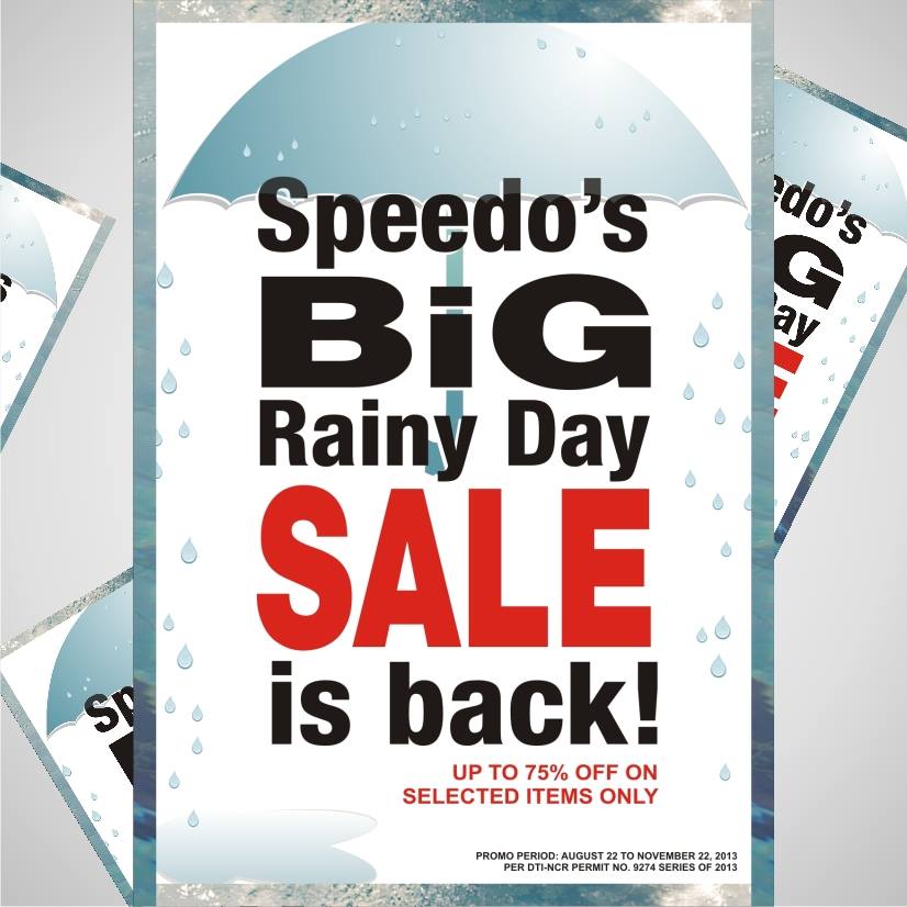 Speedo Big Rainy Day Sale August - November 2013