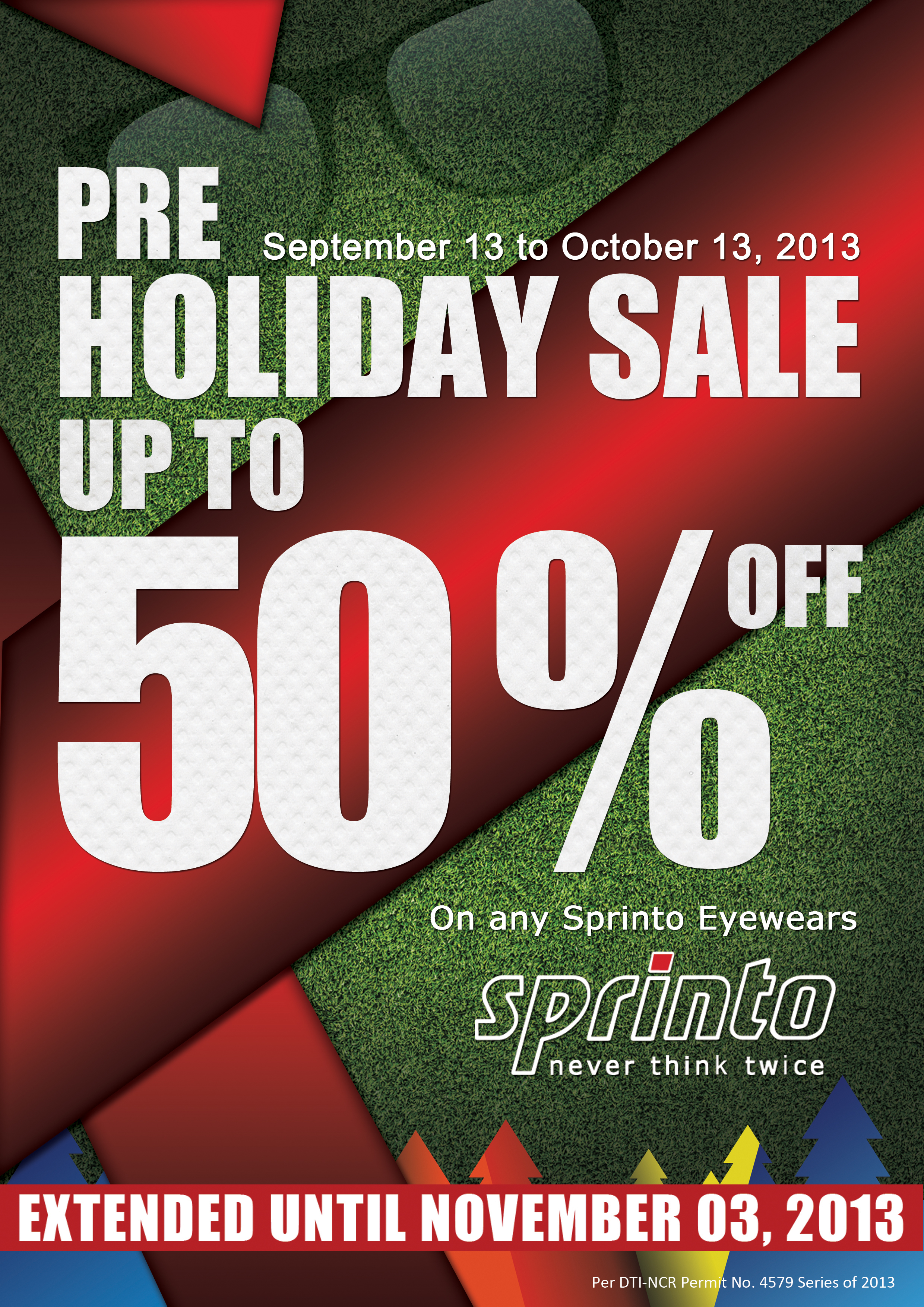 Sprinto Pre-Holiday Sale September - November 2013