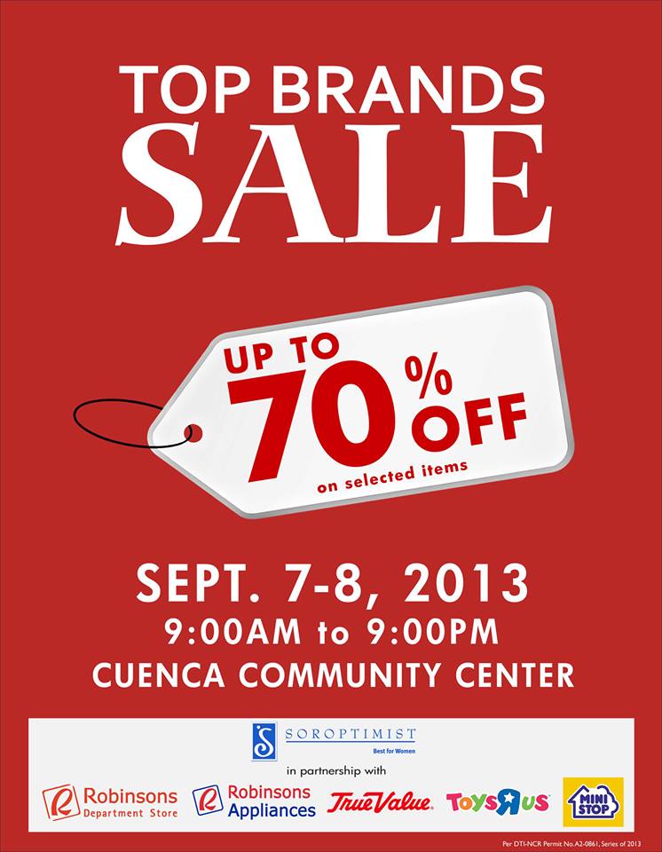 Top Brands Sale @ Cuenca Community Center Ayala Alabang September 2013