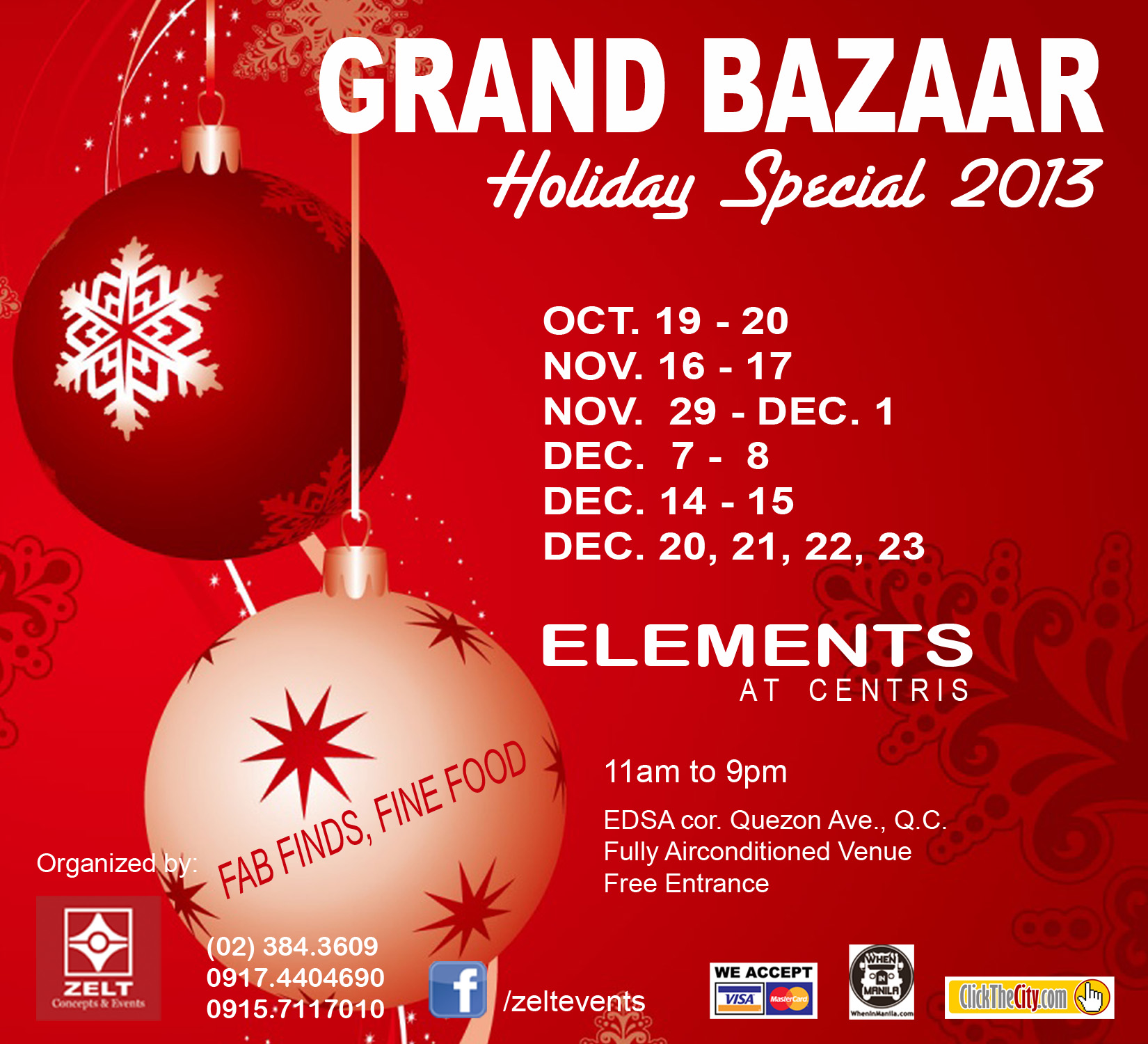 Grand Bazaar @ Elements, Eton Centris October - December 2013