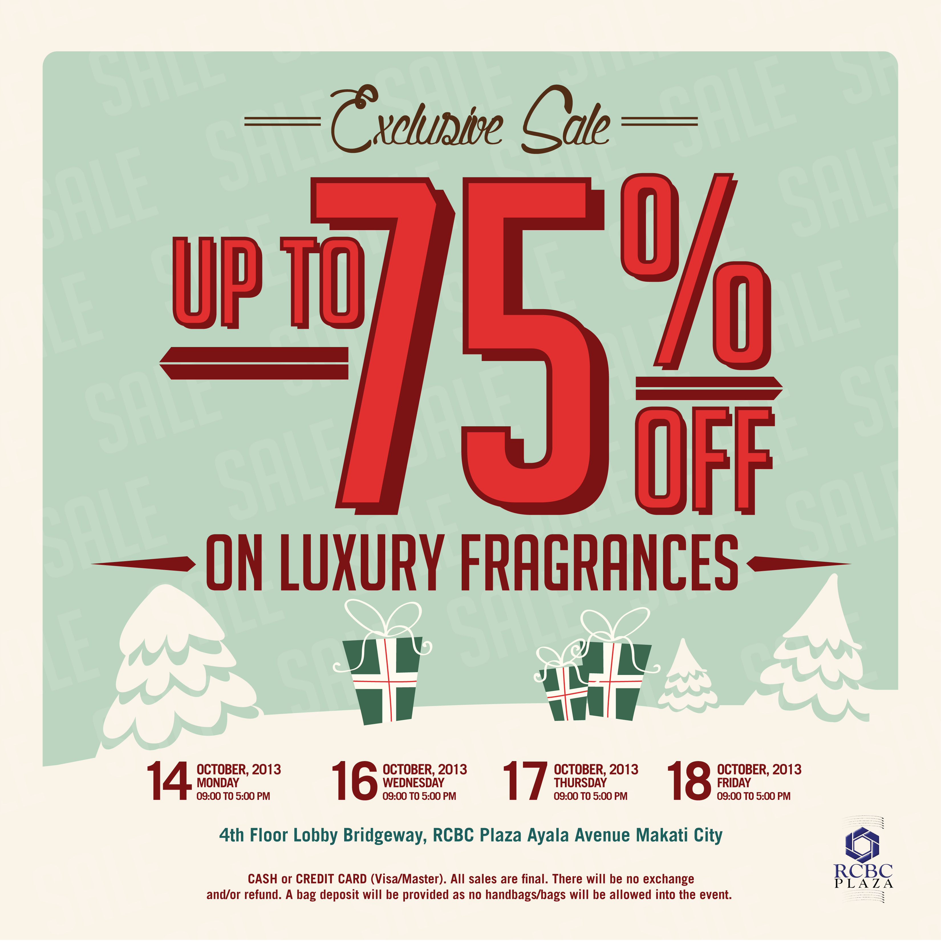 Luxury Fragrances Sale @ RCBC Plaza October 2013