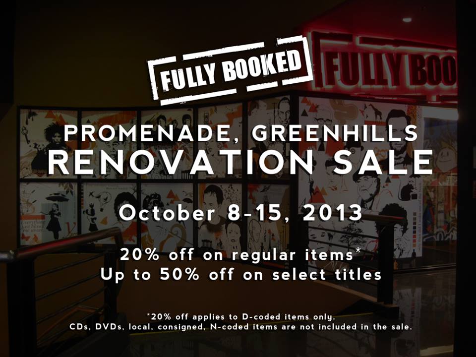 Fully Booked Renovation Sale @ Promenade Greenhills October 2013