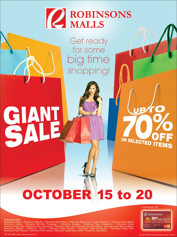 Robinsons Malls Giant Sale October 2013