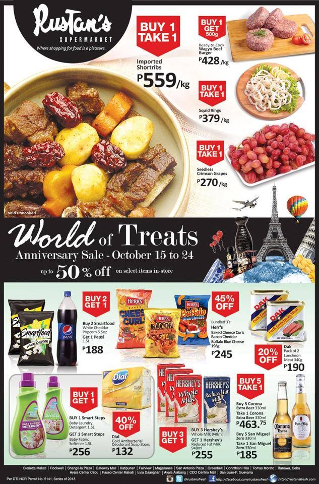 Rustan's Supermarket Anniversary Sale October 2013