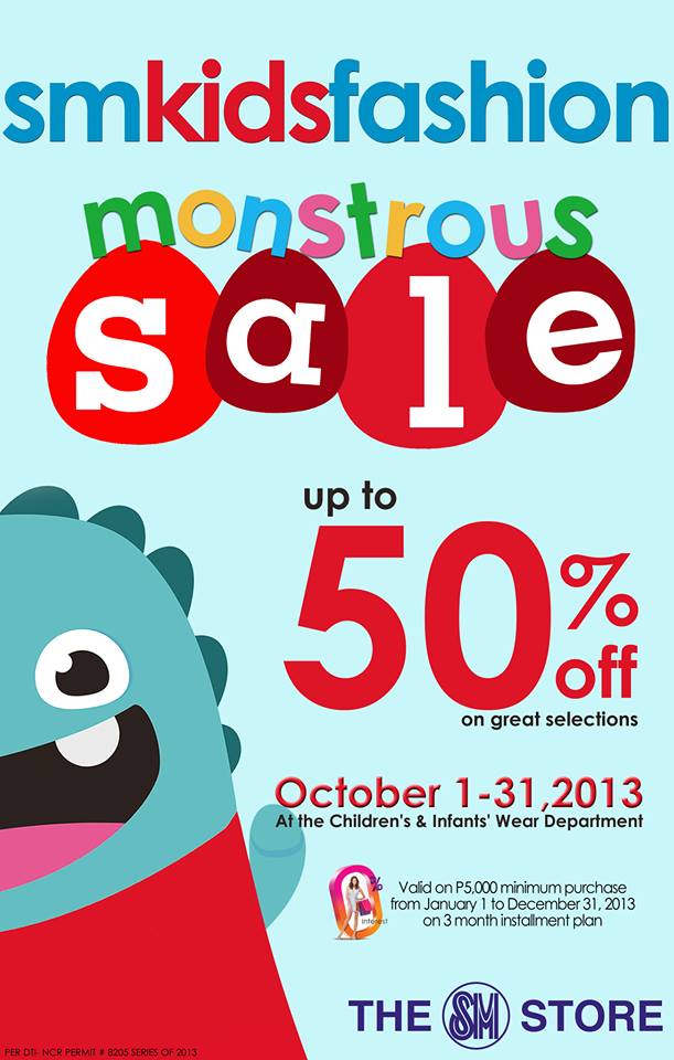 SM Kids Fashion Monstrous Sale October 2013