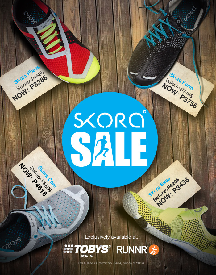 Skora Sale @ Tobys Sports and & Runnr October 2013