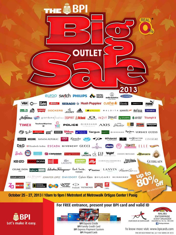 The Big Outlet Sale @ Metrotent, Metrowalk October 2013