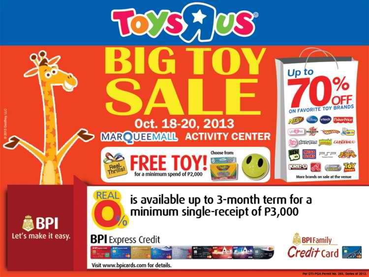 Toys R Us Big Toy Sale @ Marquee Mall October 2013