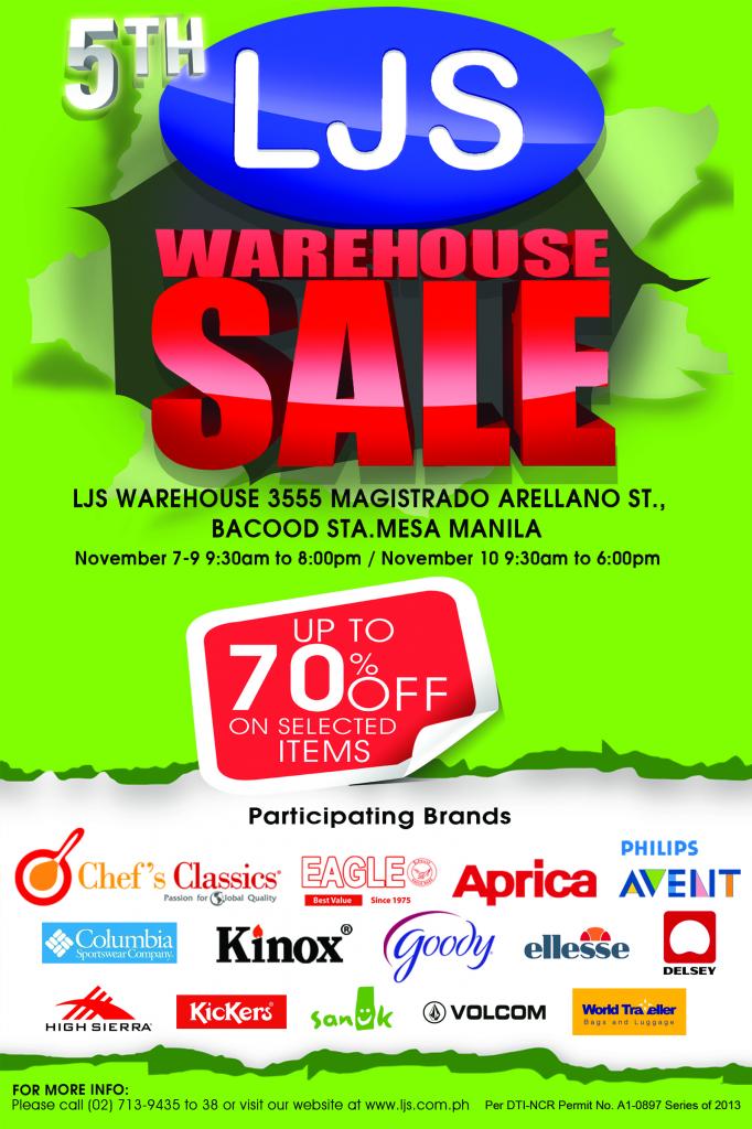 5th LJS Warehouse Sale November 2013