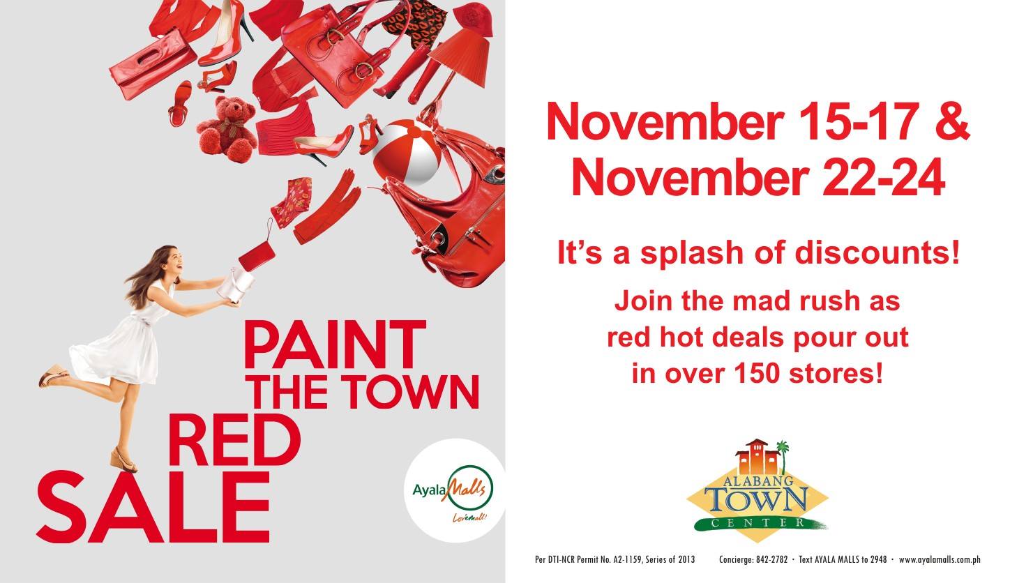Alabang Town Center Paint The Town Red Sale November 2013