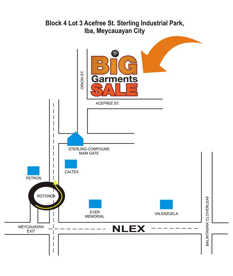 Big Garments Sale Location map