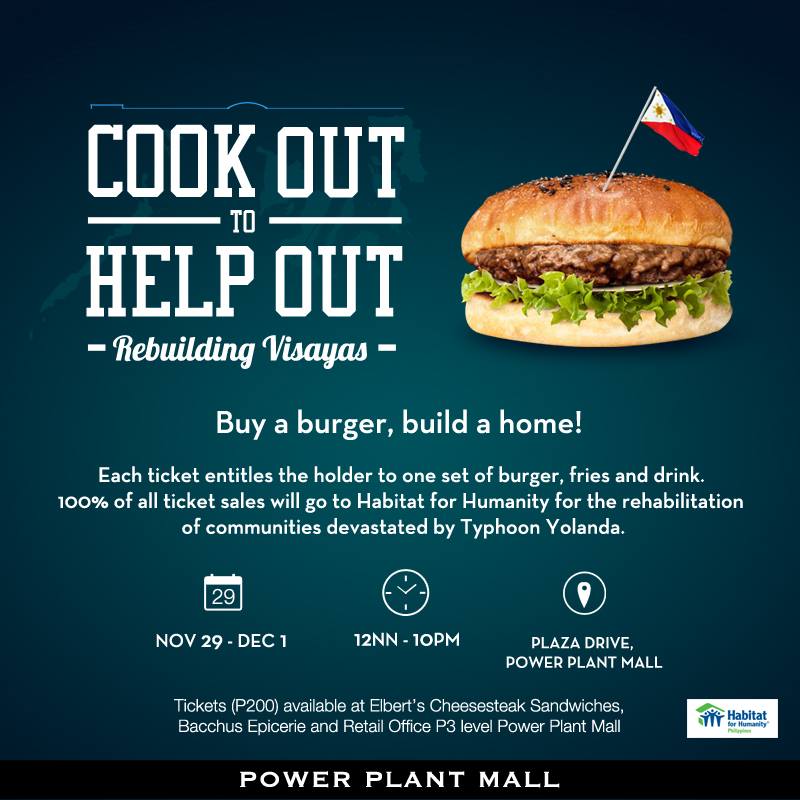 Cook Out to Help Out: Rebuilding Visayas @ Power Plant Mall November - December 2013