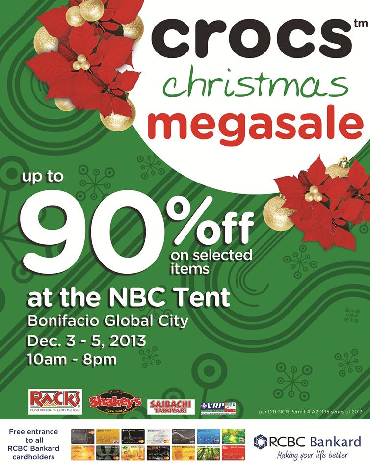 Crocs Christmas Megasale @ NBC Tent December 2013