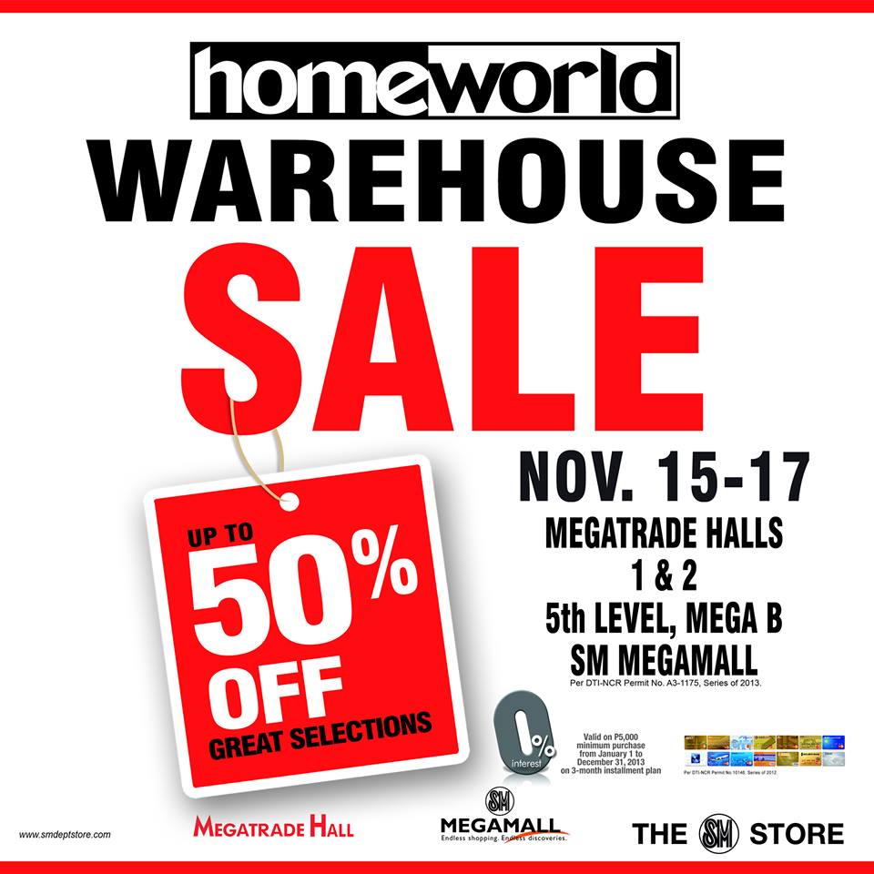 Homeworld Warehouse Sale @ SM Megatrade Hall November 2013
